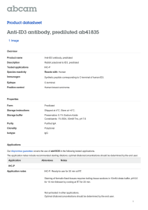 Anti-ID3 antibody, prediluted ab41835 Product datasheet 1 Image Overview
