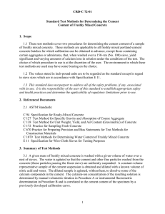 CRD-C 72-01 Standard Test Methods for Determining the Cement