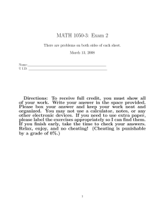 MATH 1050-3: Exam 2