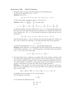 Mathematics 1090 EXAM I-Solutions