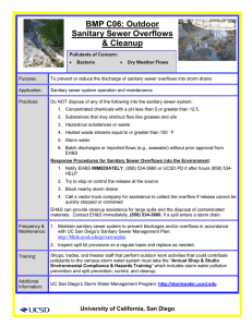 BMP C06: Outdoor Sanitary Sewer Overflows &amp; Cleanup