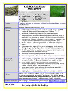 BMP D02: Landscape Management