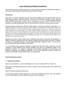 Lead Soldering Safety Guidelines