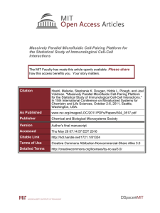 Massively Parallel Microfluidic Cell-Pairing Platform for