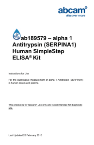 ab189579 – alpha 1 Antitrypsin (SERPINA1) Human SimpleStep ELISA