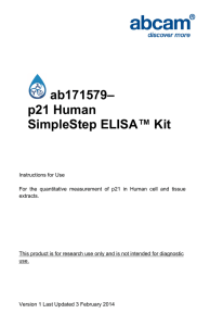 ab171579– p21 Human SimpleStep ELISA™ Kit