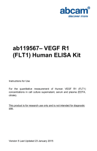 ab119567– VEGF R1 (FLT1) Human ELISA Kit