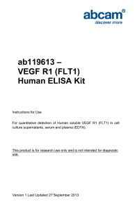 ab119613 – VEGF R1 (FLT1) Human ELISA Kit