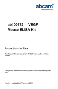 ab100752  – VEGF Mouse ELISA Kit Instructions for Use