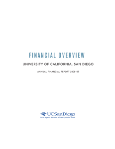 F I N A N C I A L O... UNIVERSITY OF CALIFORNIA, SAN DIEGO ANNUAL FINANCIAL REPORT 2008–09