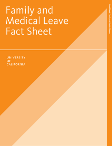 Family and Medical Leave Fact Sheet Fact Sheet: