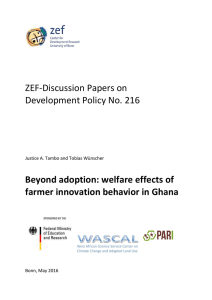 ZEF-Discussion Papers on Development Policy No. 216 Beyond adoption: welfare effects of