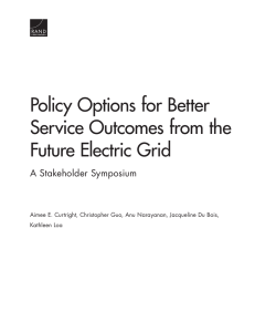 Policy Options for Better Service Outcomes from the Future Electric Grid