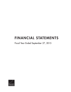 FINANCIAL STATEMENTS Fiscal Year Ended September 27, 2015