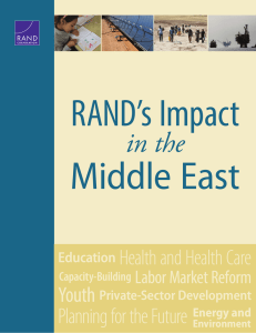 Middle East RAND’s Impact in the Planning for the Future