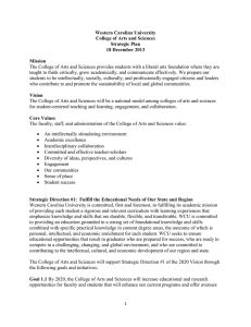 Western Carolina University College of Arts and Sciences Strategic Plan 18 December 2013
