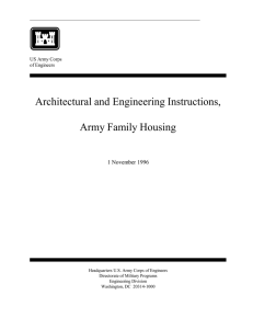 Architectural and Engineering Instructions, Army Family Housing 1 November 1996