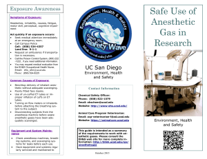 Safe Use of Anesthetic Gas in Exposure Awareness