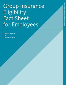 Group Insurance Eligibility Fact Sheet for Employees