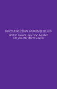 Western Carolina University’s Ambition and Vision for Shared Success