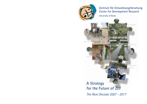 A Strategy for the Future of ZEF Zentrum für Entwicklungsforschung
