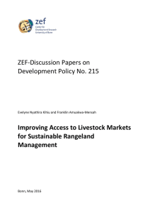 ZEF-Discussion Papers on Development Policy No. 215 Improving Access to Livestock Markets