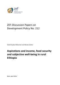 ZEF-Discussion Papers on Development Policy No. 212 Aspirations and income, food security