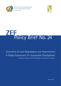 ZEF Policy Brief No. 24 Economics of Land Degradation and Improvement