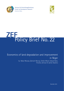 ZEF Policy Brief No. 22 Economics of land degradation and improvement in Niger