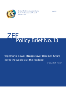 ZEF Policy Brief No. 13 Hegemonic power-struggle over Ukraine’s future