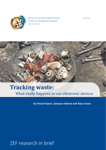 Tracking waste: ZEF research in brief 1