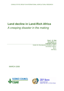 Land decline in Land-Rich Africa  A creeping disaster in the making