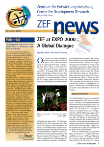 news ZEF ZEF at EXPO 2000 : A Global Dialogue