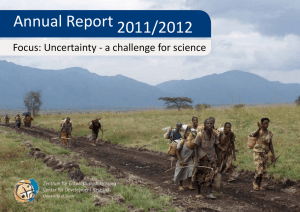 Annual Report 2011/2012 Focus: Uncertainty - a challenge for science