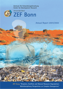 ZEF Bonn Annual Report 2001/2002