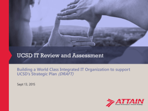 UCSD IT Review and Assessment (DRAFT) UCSD’s Strategic Plan