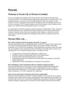 Parents Welcome to Greek Life at Western Carolina!