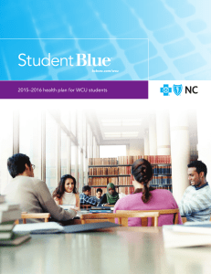 2015–2016 health plan for WCU students bcbsnc.com/wcu