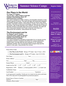 Summer Science Camps  Our Place in the World Register Online