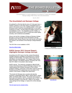 The Board Bulletin is a routine publication for the Board... Ramapo College of New Jersey news and achievements.
