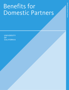 Benefits for Domestic Partners Benefits for Domestic Partners