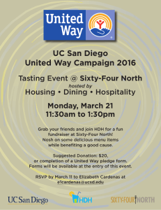 UC San Diego United Way Campaign 2016 Tasting Event @