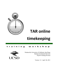 TAR online timekeeping