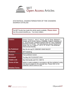 STATISTICAL CHARACTERIZATION OF THE CHANDRA SOURCE CATALOG Please share