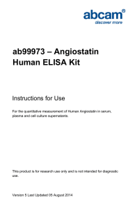 ab99973 – Angiostatin Human ELISA Kit Instructions for Use