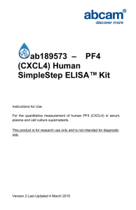 ab189573  –    PF4 (CXCL4) Human SimpleStep ELISA™ Kit