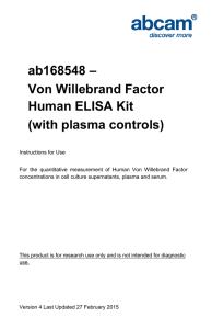 ab168548 – Von Willebrand Factor Human ELISA Kit (with plasma controls)