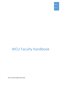 WCU Faculty handbook  2015 -
