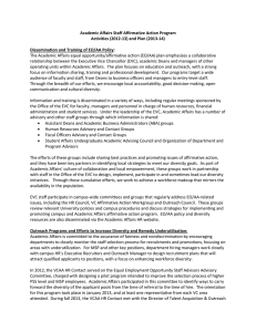 Academic Affairs Staff Affirmative Action Program Activities (2012-13) and Plan (2013-14)