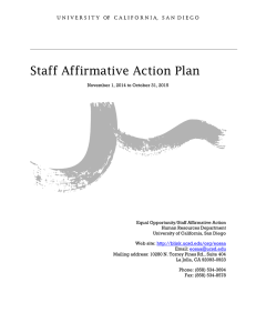 Staff Affirmative Action Plan